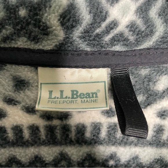 Vintage L.L.Bean Navajo Print Full Zip Fleece Jacket Womens L/XL - Picture 6 of 6